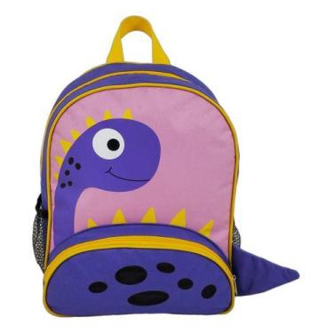 Imagem de Mochila Infantil Dinossauro Escolar Menino Menina 12L Resistente e Div