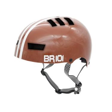 Imagem de Capacete Bike Patins Patinete bicicleta skate Urbano Profissional BR 101 (Marrom, PP - VESTE 53/54)
