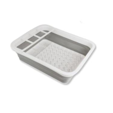 Imagem de Escorredor de Louças Retrátil Silicone 36x30,5cm Dobrável Premium – Compacto e Higiênico