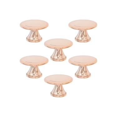 Imagem de Puxador Ponto Para Gaveta 1 Furo Redondo Armario Penteadeira (6, Rose Gold)