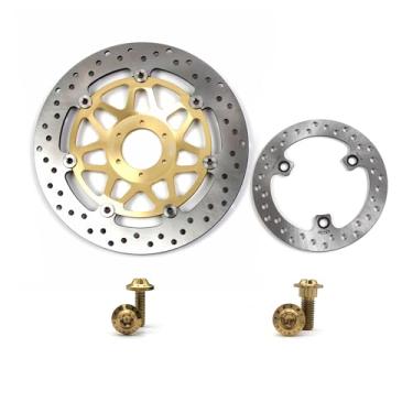 Imagem de Arashi Discos de freio dianteiros traseiros rotores com parafusos de montagem para Honda RS125R 1991-2005, RS125GP 1998-2005, peças de acessórios de reposição de motocicleta