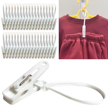 Imagem de HASHI Clipes de roupas e calças para bebês pacote com 36 clipes antiderrapantes com forte aderência – Organizador para lavanderia, armário, calças, meias, carrinho, viagem e prateleira de secagem