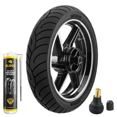 Imagem de Pneu Cg 160 Gsr 150i 90/90-18 57p Sem Camara Hb37 Rinaldi + Bico + Selante