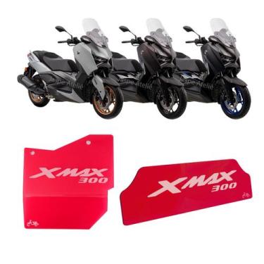 Imagem de Kit Protetor Motor E Divisória Grande Acrílico Xmax 300 - Jaspe Ateliê