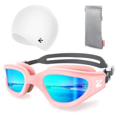 Imagem de ZIONOR Óculos de natação G1 Lite com touca de natação, confortável, anti-embaciamento, conjunto de óculos de natação para adultos, homens e mulheres