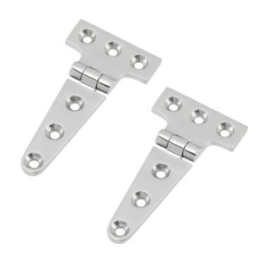 Imagem de Pastlla 2 peças dobradiças em T de aço inoxidável 316 de grau marítimo, dobradiças marítimas de 10 cm, dobradiça de escotilha de barco, dobradiça de porta de gabinete de fundição para navios, casa