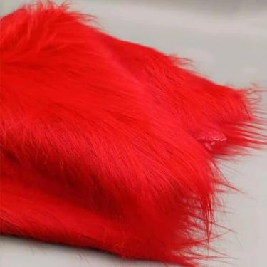 Imagem de Tecido de pele simulada pelúcia de pele simulada multicor 180 × 50 cm pelúcia adequada para artesanato DIY fundos de disfarces acessórios de decoração pano de fundo cosplay sofá de pelo de gnomo (Ross