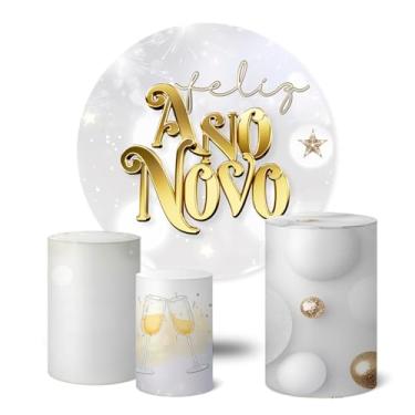 Imagem de Trio Capas Cilindro + Painel Sublimado Festa 1,50m Ano Novo (K1ANV032)