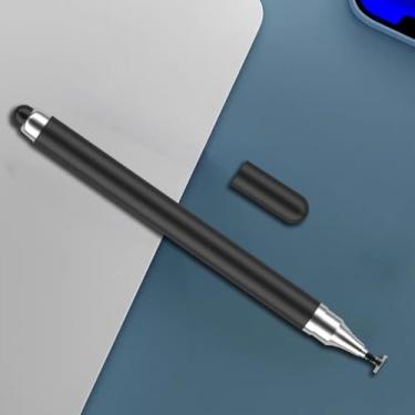 Imagem de Canetas Stylus universais pretas para telas sensíveis ao toque 2 em 1 de alta precisão e sensibilidade para telefones Android iOS e tablets