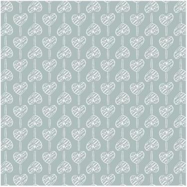 Imagem de Tecido Tricoline Pirulito de Corações - Fundo Cinza - Fabricart - 50 c