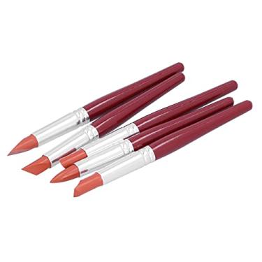 Imagem de AYNEFY Ferramentas de Escultura Em Argila de Silicone, Caneta de Modelagem Com Ponta de Borracha Flexível, 5 Peças para Arte Em Argila e Pintura a óleo (Vermelho Tamanho L)