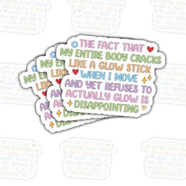 Imagem de Adesivo de 3 peças The Fact That My Entire Body Cracks Like A Glowstick Presentes Sarcástico Adulto Humor Adesivos My Entire Body Crack Like A Glowstick Decalque de Carro para Laptop Garrafa de Água