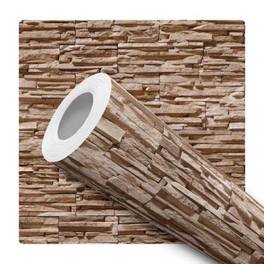 Imagem de Papel De Parede Auto Adesivo Tijolinho Canjiquinha Envelhecido Vintage