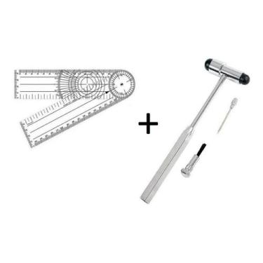 Imagem de Kit Martelo Buck Para Reflexos Com Pincel E Agulha e Goniometro Grande
