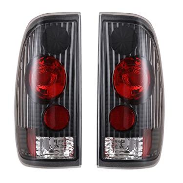 Imagem de ROXX Conjunto de luz traseira compatível com Ford F-150/F-250/F-350 1997 1999 2000 2001 2002 2003 Ford F-150/F-250/F-350 lado do motorista e do passageiro (lente transparente)