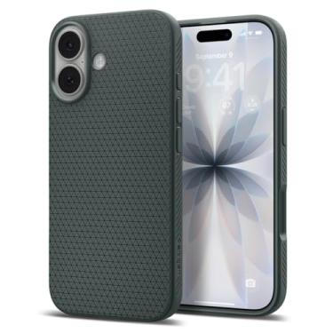 Imagem de Capa Spigen para iPhone 17, Liquid Air, projetada para Apple iPhone 17 - Verde Abismo