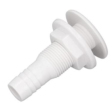 Imagem de Kit de Instalação da Mangueira da Bomba de Porão Marinho, Mangueira de PVC de 6 Pés, 2 Grampos, 1 Conector de Casco, Aço Inoxidável ABS PVC, Prova de Torção, para Navios e Iates,