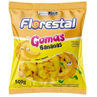 Imagem de Bala De Goma Bananas 500g Florestal | Jujuba