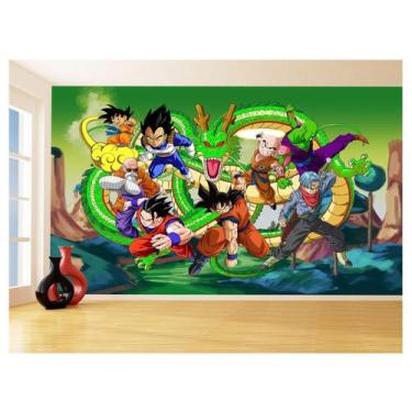 Imagem de Papel De Parede Dragon Ball Goku Vegeta Anime 3,5M Dbz301 - Você Decor
