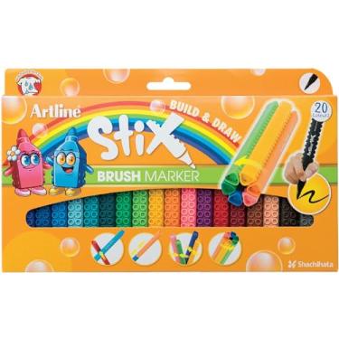 Imagem de Stix, Brush Marker, Caneta Artline Stix Brush Marker Pen 20 Cores