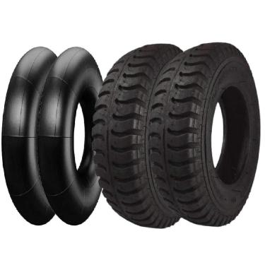 Imagem de Kit 2 Pneu Carrinho De Baixa Velocidade 375-8 4l Tt Forti Maggion + Camaras