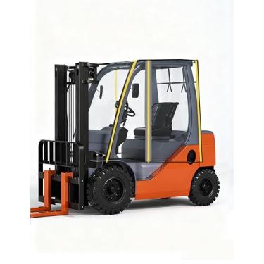 Imagem de Capa de cabine de empilhadeira industrial, gabinete de PVC resistente, impermeável, resistente a arranhões e UV, serve para empilhadeiras de até 5,9 kg, instalação rápida na parte superior