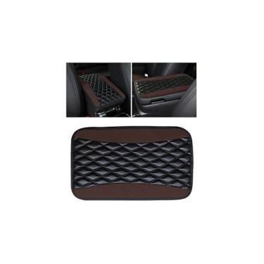 Imagem de Couslcd Almofada de console central automotiva, capa de caixa de assento universal à prova d'água, acessórios para interior de carro, protetor de couro para apoio de braço automotivo para a maioria