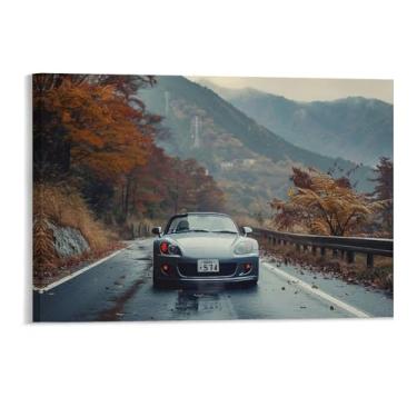 Imagem de HouLaiZhe Pôster conversível Jdm S2000 em tela, decoração estética para quarto, sala de estar, escritório, 28 x 43 cm