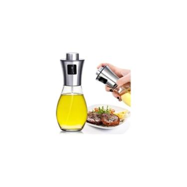 Imagem de Galheteiro Vidro com Spray, 200ml, Transparente, 22cm Altura x 6cm Diâmetro, Sistema Pulverizador para Azeite e Vinagre