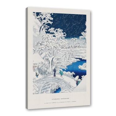 Imagem de Pôster Hasui Kawase Ohara Koson Impressões Katsushika Hokusai Pintura em Tela Onda Japonesa Arte de Parede Hiroshige Imagens para Decoração de Casa (SKU15,16 x 50,8 cm = (40 x 50 cm), Emoldurado (Tela