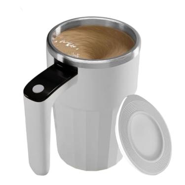 Imagem de Caneca De Café Auto Agitante - Caneca De Aço Inoxidável 380 Ml Com Display De Temperatura | Com Tampa E Agitação Automática | Para Piquenique Camping Caminhada Festa Casa Chá Leite Chocolate