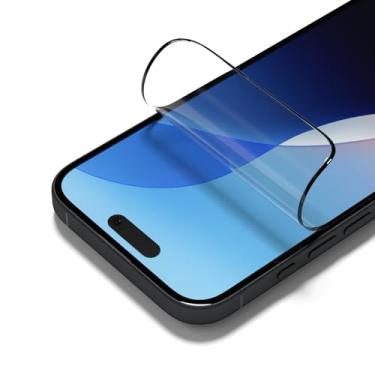 Imagem de RhinoShield Protetor de tela transparente contra impacto Pro compatível com iPhone 16/15/14 Pro | Proteção contra impactos, resistência a arranhões, resistente à luz azul, ferramenta de instalação