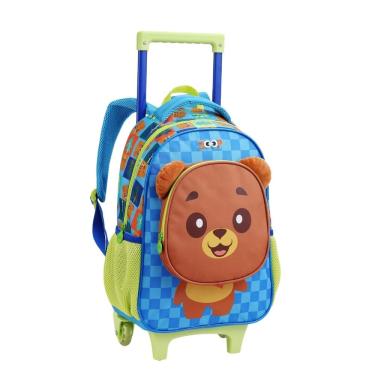 Imagem de Mochila de Rodas Urso Meninos Creche Passeio Infantil