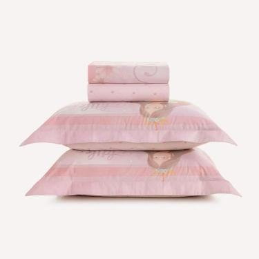 Imagem de Jogo de Cama Infantil Casal Karsten 200 Fios 100% Algodão Princesinha