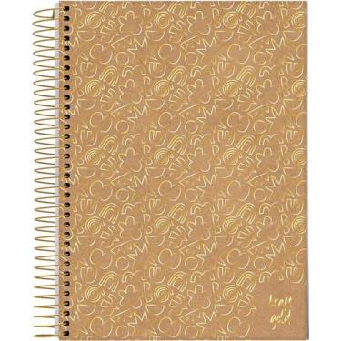 Imagem de Caderno Jandaia universitário kraft gold 200x275mm 80 folhas