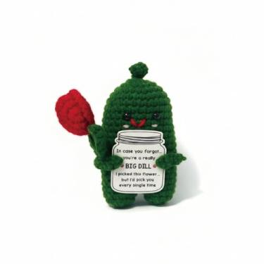 Imagem de MHSMHL Presentes de Dia dos Namorados para ela, ele, marido, esposa, I Love You, presentes de Dia dos Namorados para namorado, namorada, presente romântico para mulheres e homens, pickles de crochê