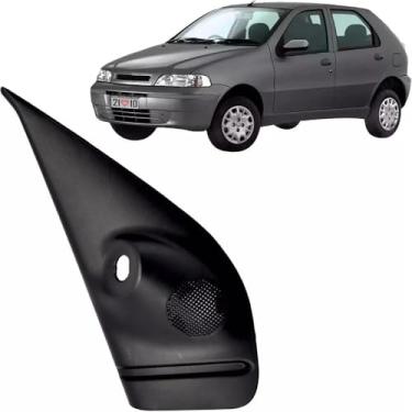 Imagem de Moldura Acabamento Interno Retrovisor Com Furo Fiat Palio Fire 97 a 2005 4 Portas Lado Esquerdo Motorista