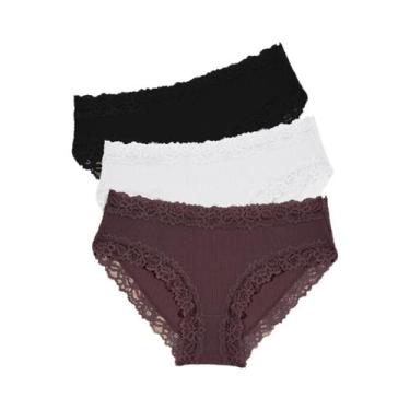 Imagem de Conjunto De Calcinhas De Renda Sexy Para Mulheres Em Algodão Floral Ba