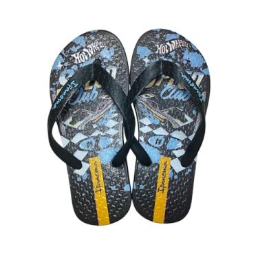 Imagem de Chinelo de Dedo Menino Ipanema Grade Juvenil PVC Emborrachado Temático Hot Wheels Motor Carro (Preto, BR, Criança de 9 a 12 anos, Numérico, 31)