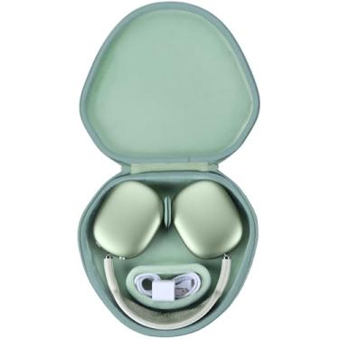 Imagem de Peyyargo Capa rígida de transporte com modo de suspensão de substituição para fones de ouvido sem fio Apple AirPods Max (verde claro)