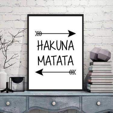 Imagem de Quadro Frase Hakuna Matata 24X18Cm