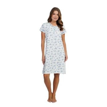 Imagem de Camisola Malha de Algodão Floral Brisa - 266032 - Lilly  By Podiun Sle