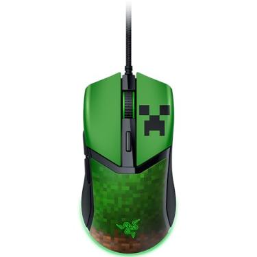 Imagem de Razer Cobra Minecraft Edition – Mouse leve para jogos com fio – Sensor 8500 DPI (58 g, interruptores óticos de mouse de 3ª geração, iluminação cromada com brilho gradiente, cabo Speedflex) Minecraft