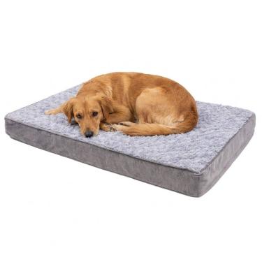 Imagem de Cama Pet Ortopedica Colchão Grande 89x58cm Espuma Casca de Ovo Memoria Foam Lavável com Zíper Cães Médio e Grande