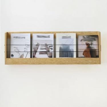 Imagem de Suporte de parede para revistas - Organizador de economia de espaço para livros, catálogos e registros - ideal para entrada, sala de estar e escritório - solução de armazenamento elegante