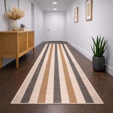 Imagem de Tapete Passadeira Algodão Jacquard 2,00m x 0,65cm Beira de Cama, Cozinha e Corredor(Mandacaru Caramelo,2,00 x 65cm)