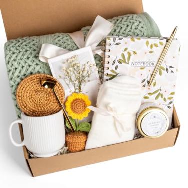 Imagem de Cestas de presente para mulheres, presentes de aniversário para mulheres, cestas de presentes de autocuidado, pacote de cuidados, agradecimento, melhore, simpatia, presentes de amizade inspiradores