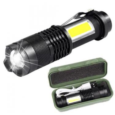 Imagem de Lanterna Tática Led Recarregável Usb Mini Para Pesca