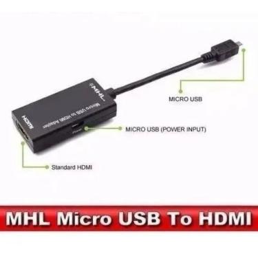 Imagem de Cabo Adaptador V8 Micro Usb Para Hdmi Mhl Espelhamento Tv