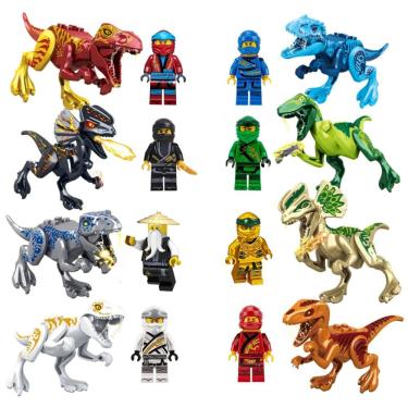 Imagem de Kit Bonecos Ninjas Com Dinossauros 16 Pcs